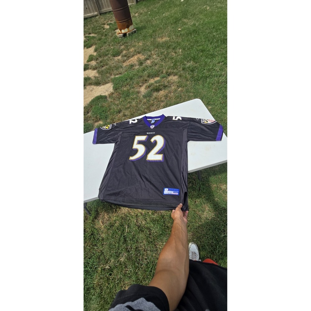 Ray Lewis Baltimore Ravens Reebok Onfield Black Jersey Size 2XL